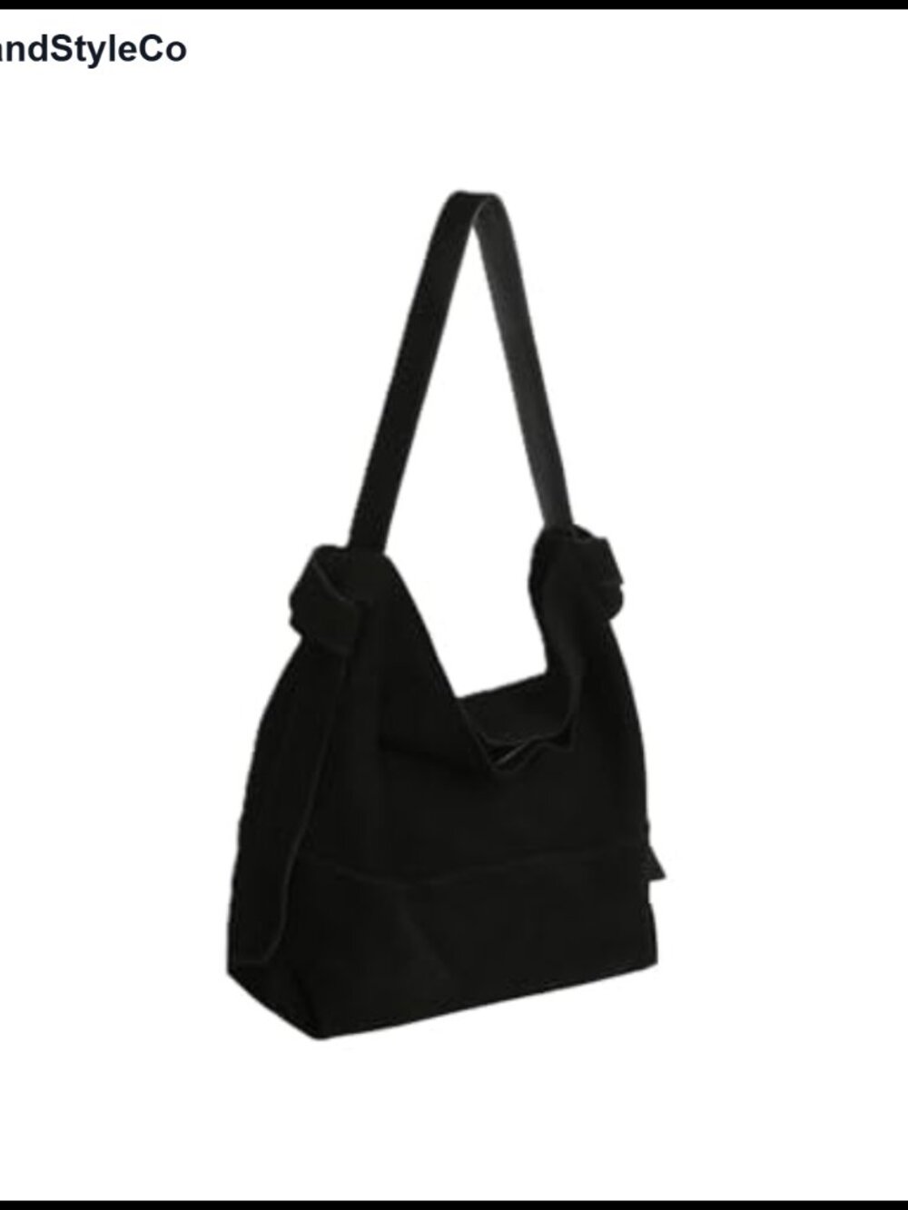 Genuine Suede Hobo Handbag 2 in 1 Tote with Detachable Pouch